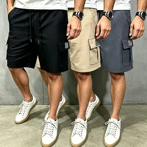 3Pack Men'S Cargo Shorts-Plain Menswear  Summer Trendy Casual Biker Outdoor Multi-Pocket  Athletic Durable Breathable Lightweight Loose-Fitted Summervibes Men Daily Wear Athletic Bottom S Solid-Color Gym Short Tropical tiktok shop dealathletic short
