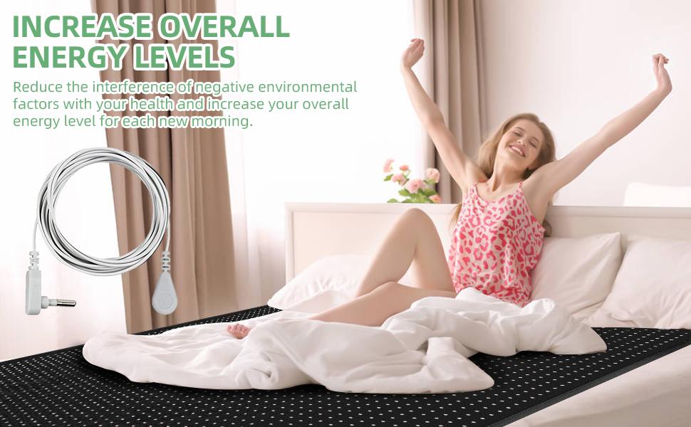 Grounding Mat for Bed, Queen Size, Brown, Faux, Spot Only, Grounding