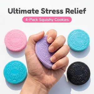 1pcs Realistic Cookie Stress Relief Toy, Colorful and Aesthetic, Soft Texture, Releases Pressure, Perfect for Work Stress Relief