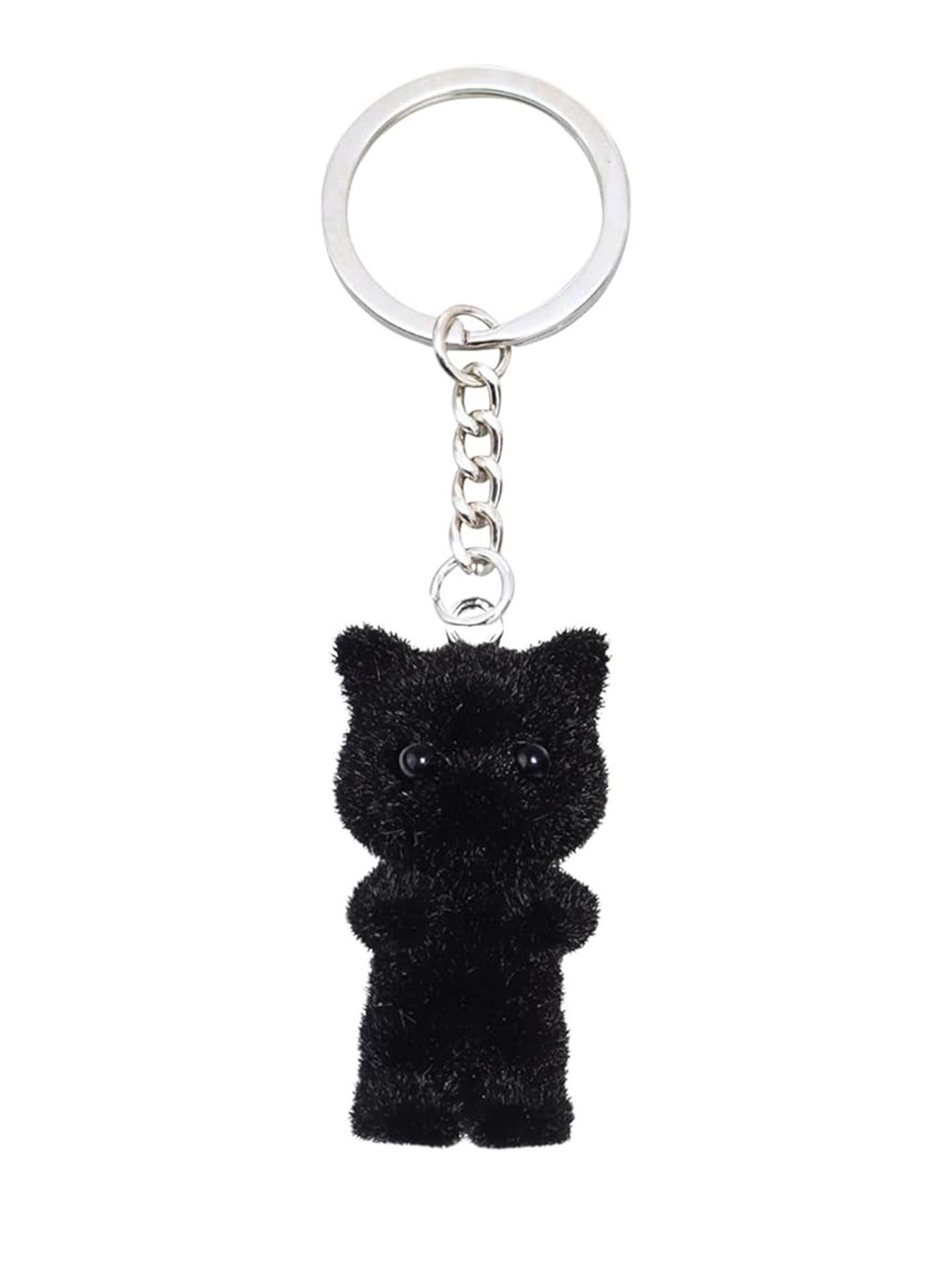 Cute Cat Design Keychain, Fuzzy Keychain, Trendy Cute Keychain for Car Keys for Women & Men, Fashion Accessories for Bag Backpack Wallet Pendants Decor