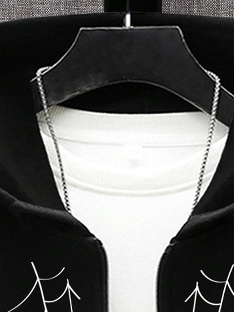 Boys' Spider Web Printed Pattern Hoodie Zipper Cardigan Sweater Hooded Sweatshirt Fleece Printed Casual Outdoor Pocket Sports Pants for Kids Ages 8-16 Years Old B2702