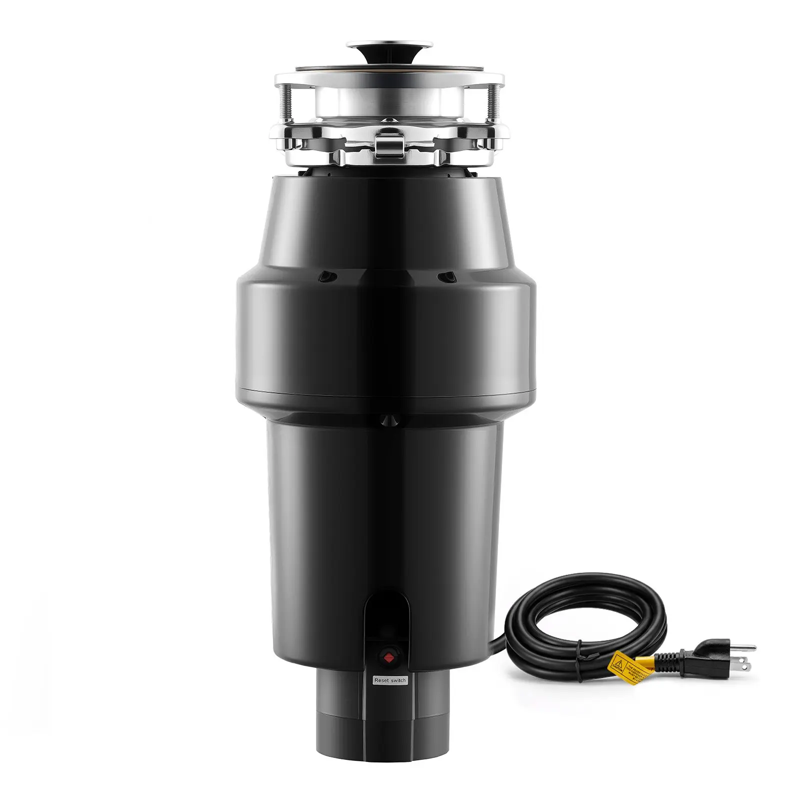 【Summerfinds】VEVOR Food Waste Garbage Disposal, 1HP 3700RPM DC Motor, Continuous Feed Kitchen Sink Garbage Disposer, 3-Bolt Mount Food Waste Grinding System with Splash Guard Power Cord for Kitchens