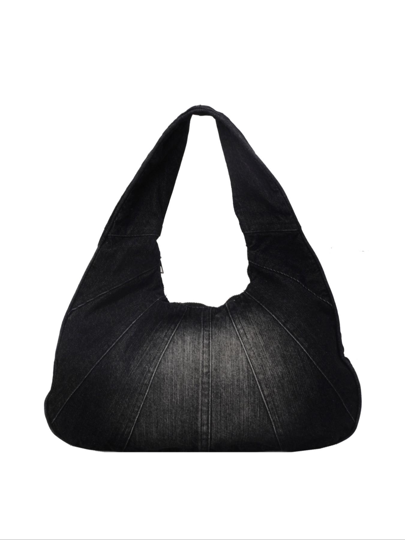 Women's Fashionable Denim Shoulder Bag, Shoulder Purse, 2025 New Style Casual Versatile Zipper Slouch Bag for Daily Used As Gifts, Trendy All-match Purse Bag for Commute, Work, Travel, Gifts for Her, Denim Crossbody Bags