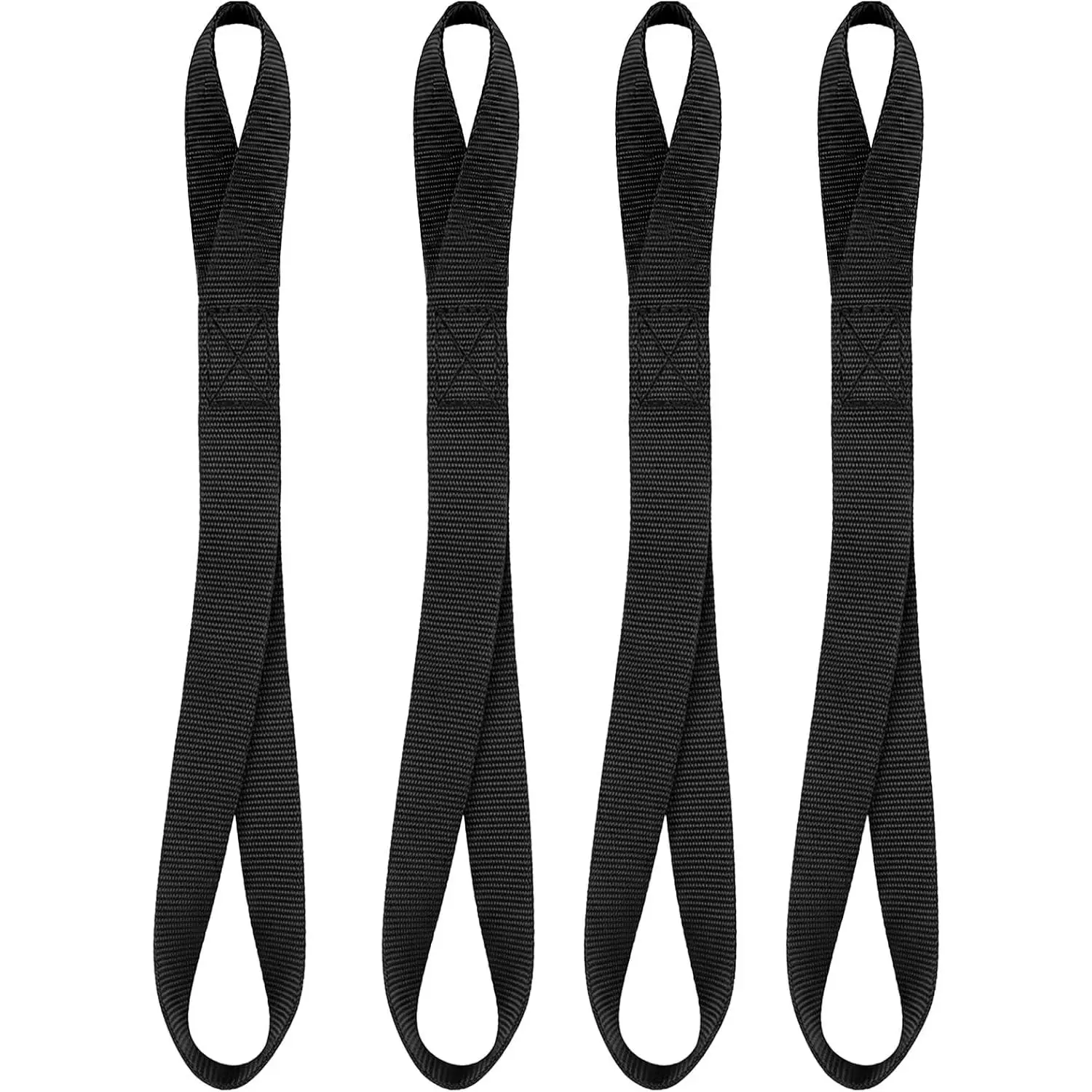 Polyester 4-Pack Heavy-Duty Soft Loop Tie Down Straps, 3900lbs Capacity, Padded Loops for ATV/UTV, Dirt Bike Truck Bed Cargo Securing