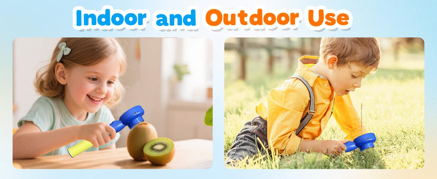 1080P Digital Microscope for Kids with Bug Catcher Kit - Handheld STEM Science Toy, Rechargeable, Portable, Supports 64GB TF Card, Educational Gift for Ages 3-12 (Blue)