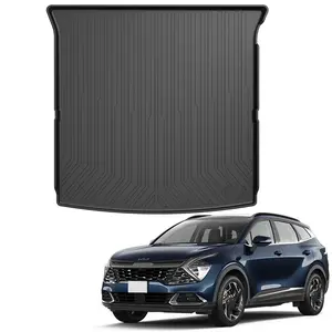 Cargo Liner All Weather Heavy Duty TPE Rear Trunk Mat Waterproof Anti-Slip Cargo Tray Floor Protector Black Custom Fit Auto Interior Accessories