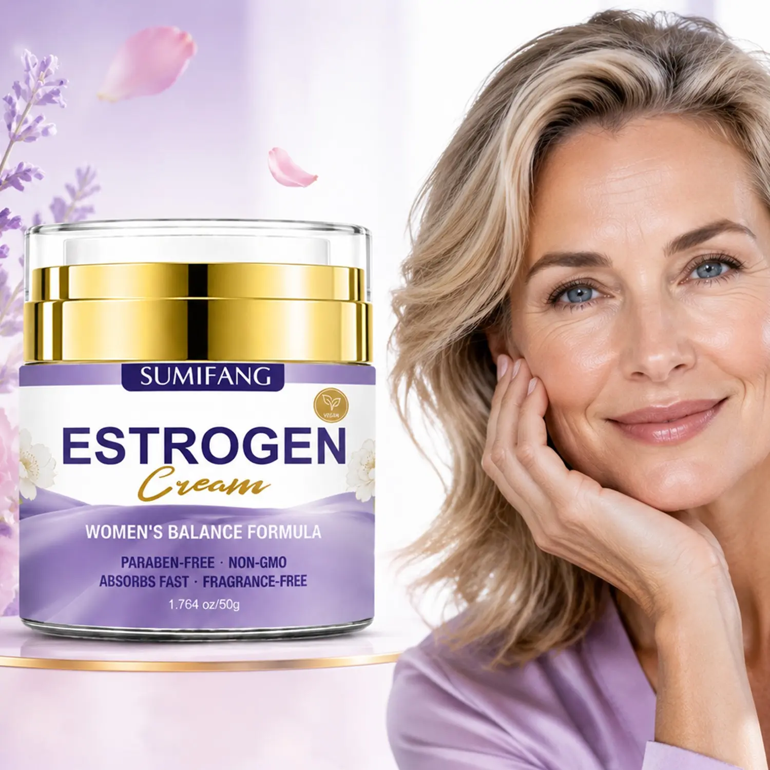Bio-Identical Estrogen Cream for Women | Botanical Extract Moisturizing Body Care Cream with Ginseng, Black Cohosh, Green Tea & Red Clover | Gentle Softening Skin Cream