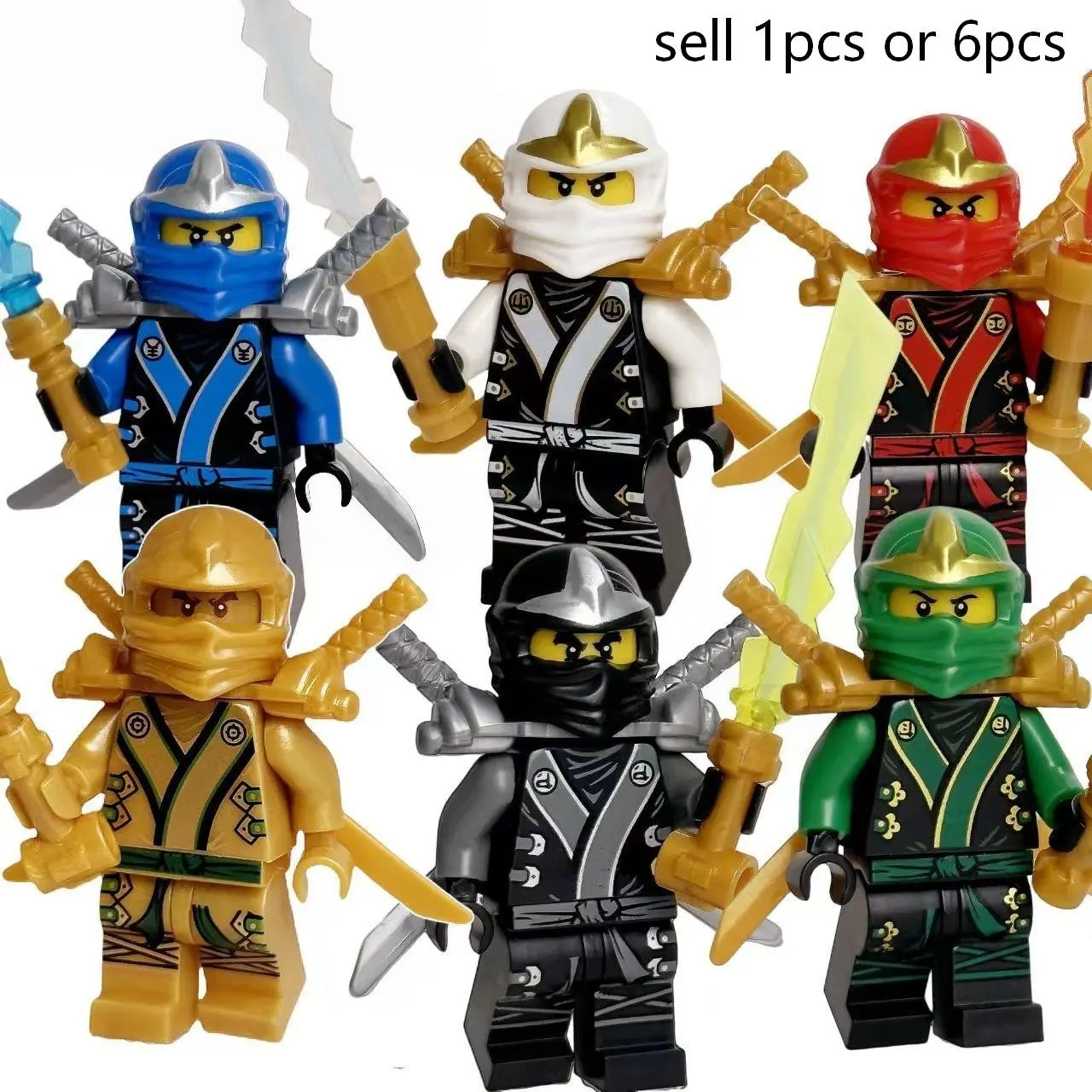 6 Piece Colorful Masked Warrior Collection Doll Set, Fantasy Character Figurines with Accessories, Ideal for Collecting, Displaying, and Decorating