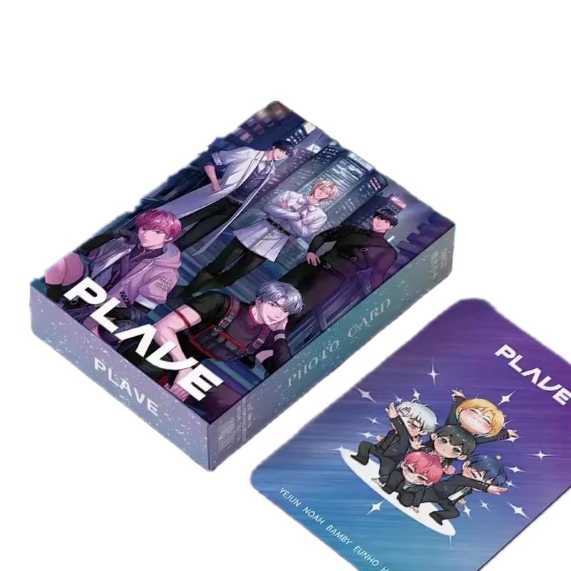 55 Pcs/set Korean Plave Manga Laser Lomo Card Album Comic Characters Photocard Fans Collection Cards