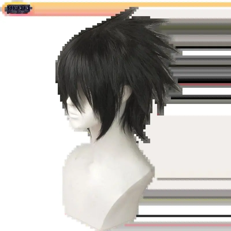 High Quality Sasuke Uchiha Cosplay Wig Short Black Heat Resistant Synthetic Hair Anime Cosplay Wigs + Wig Cap