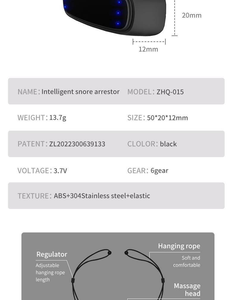 1 piece Intelligent Monitoring Anti-Snoring Chin Strap Adjustable Anti-Snoring Belt Prevents Snoring