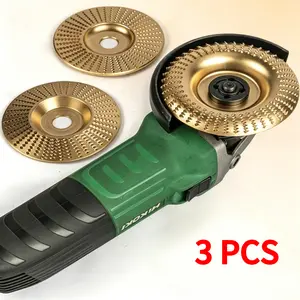 3PCS-Multipurpose 4" Grinding Wheels 3PCS Grinder Attachment for Wood Sculpting & Polishing.Turbo