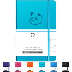 Classic A5 Daily  2026 – Undated Daily Monthly & Quarterly  with Hourly Schedule, , Goal , Habit , Gratitude Journal & Productivity Organizer – Cyan Blue