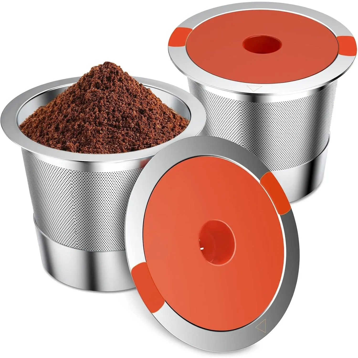 2 Pack Reusable K Cups for Keurig 1.0 & 2.0 | Stainless Steel Refillable K Cups- Reusable K Cups for Keurig Coffee Machine SUS 304 Non-BPA