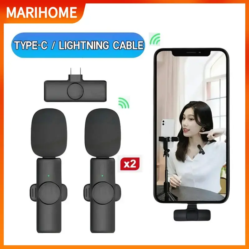 K9 Wireless Lavalier Microphone for Cell Phones, Portable Noise Cancelling Mini Mic, Professional Audio Device for Vlogging, Video Recording, Interview & Content Creation ribbon mic hands free microphone holder the bluetooth live wireless lavalier karaoke