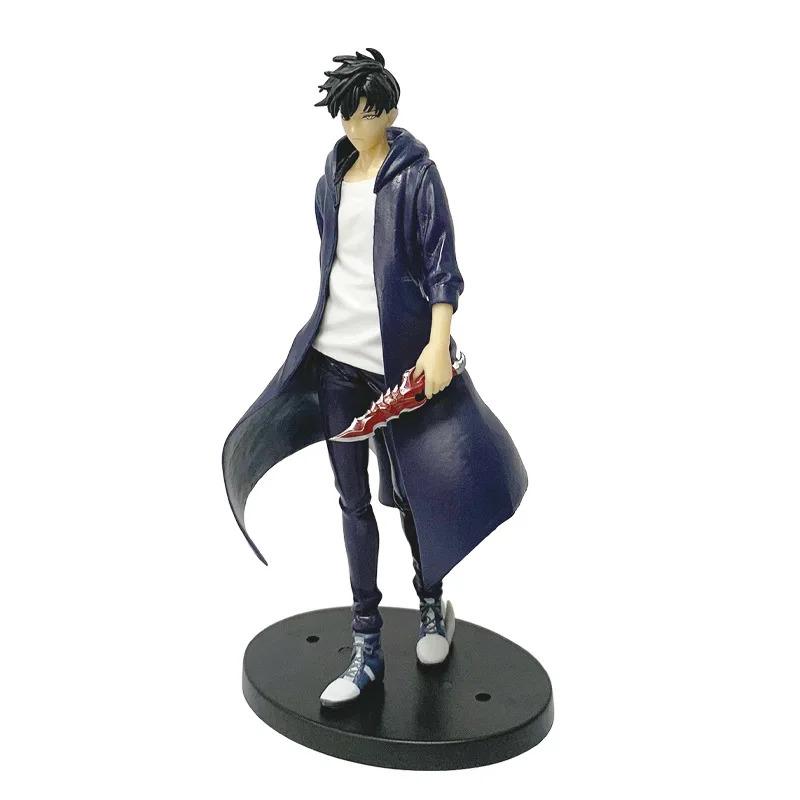 In Stock Solo Leveling Shadow King Figure Sung Jinwoo Cheng Xiaoyu Handheld Model Desktop Ornament Anime Collection Model Gift