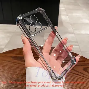 Suitable for XiaoMi Poco X6 Pro Four-Corner Shockproof Transparent Protective Phone Case Casing Cover