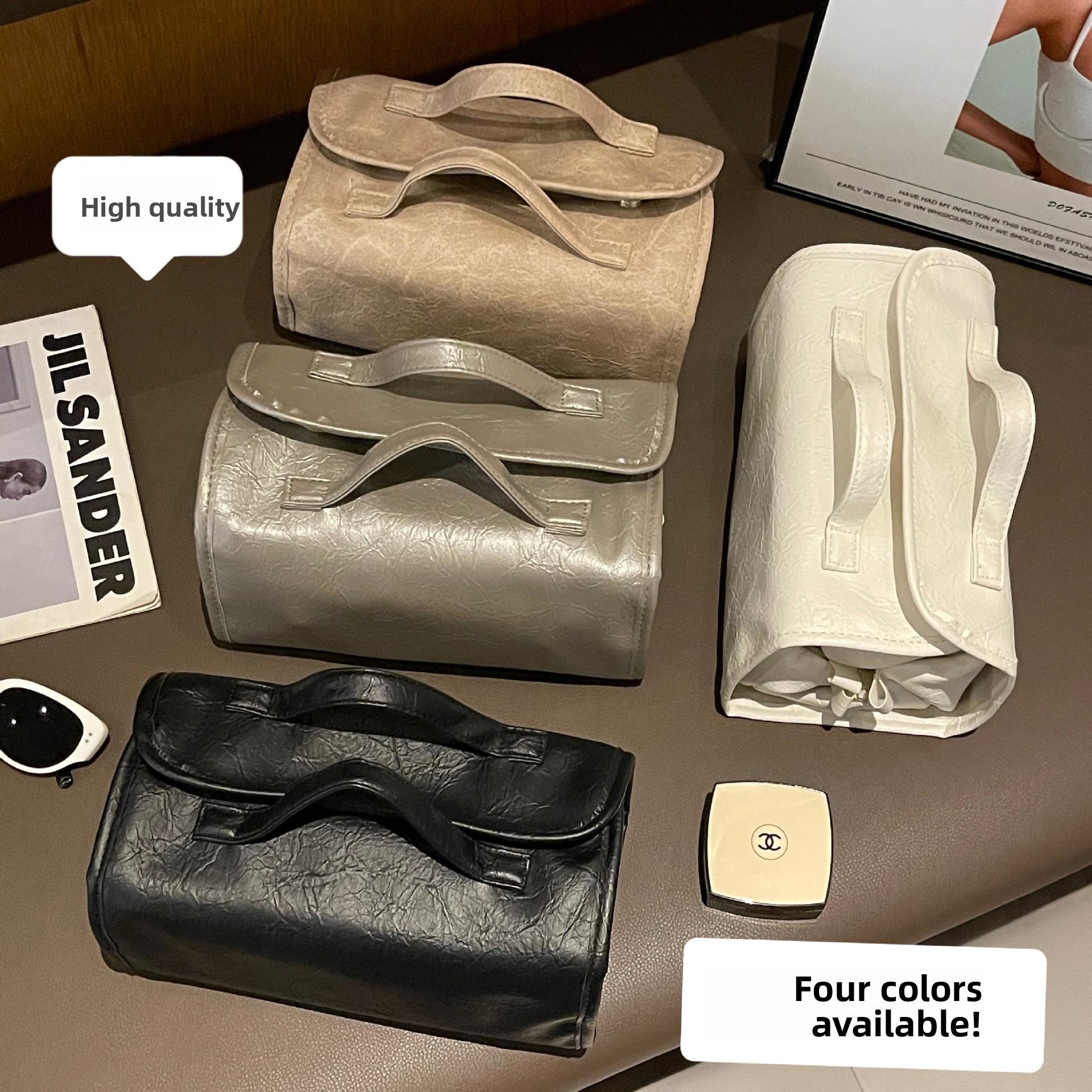 New 4-in-1 Makeup Bag - Detachable, Foldable, Large Capacity - Perfect Travel & Outdoor Toiletry Organizer