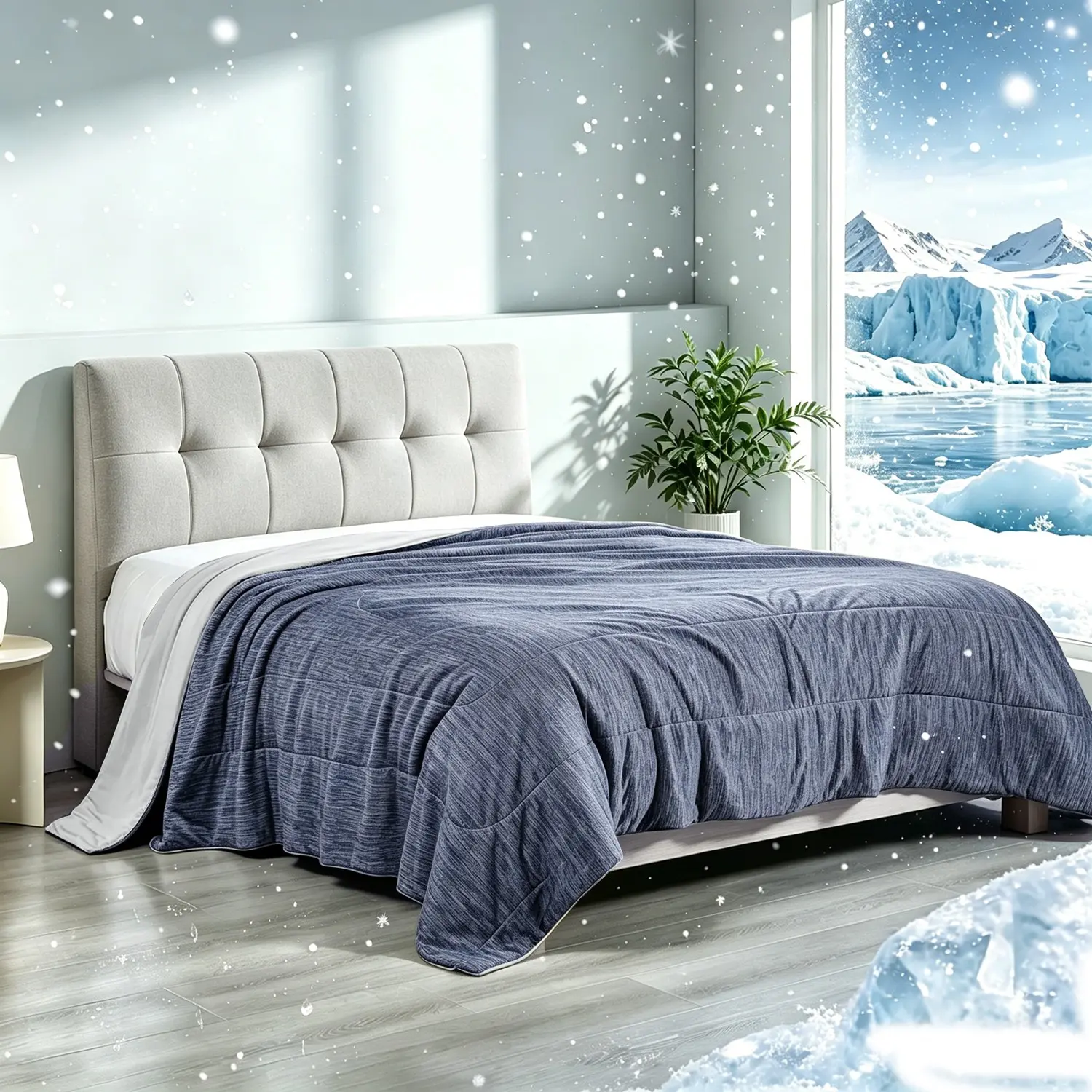 Luxurious Cooling Comfort Air Conditioning Lightweight Blanket, Breathable Cold Blanket, Moisture-Wicking Summer Bedding, Breathable Durable, Machine Washable Ideal for Single Beds, Hotel Quality
