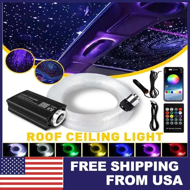 500/1000 Fiber Optic Star Ceiling Lights Kit Adjustable Brightness Car Home Headliner Twinkle Night Sky Effect DIY Project