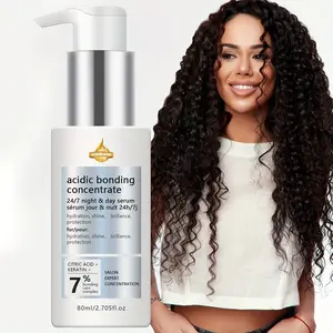 80ML Curling Cream, 7% Citric Acid + Keratin Complex, Moisturizes Dry Rough Hair, Improves Dull Strands, Heat Barrier Protection, Suitable for Curly Frizzy Hair
