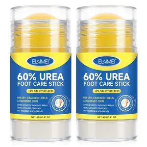 2 PCS 60% Urea Cream Stick with 2% Salicylic Acid, Deep Moisturizing Fast Absorbing Gentle Exfoliation for Dry Skin, Removes Dead Skin & Callus, Skin Softener