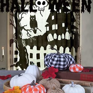 Halloween Ueerdand 16 PCS Fall Decor Assorted Sizes Artificial Pumpkins Burlap Faux Foam Pumpkin for Harvest Autumn Season Halloween Thanksgiving Holiday Festive Embellishing and Displaying