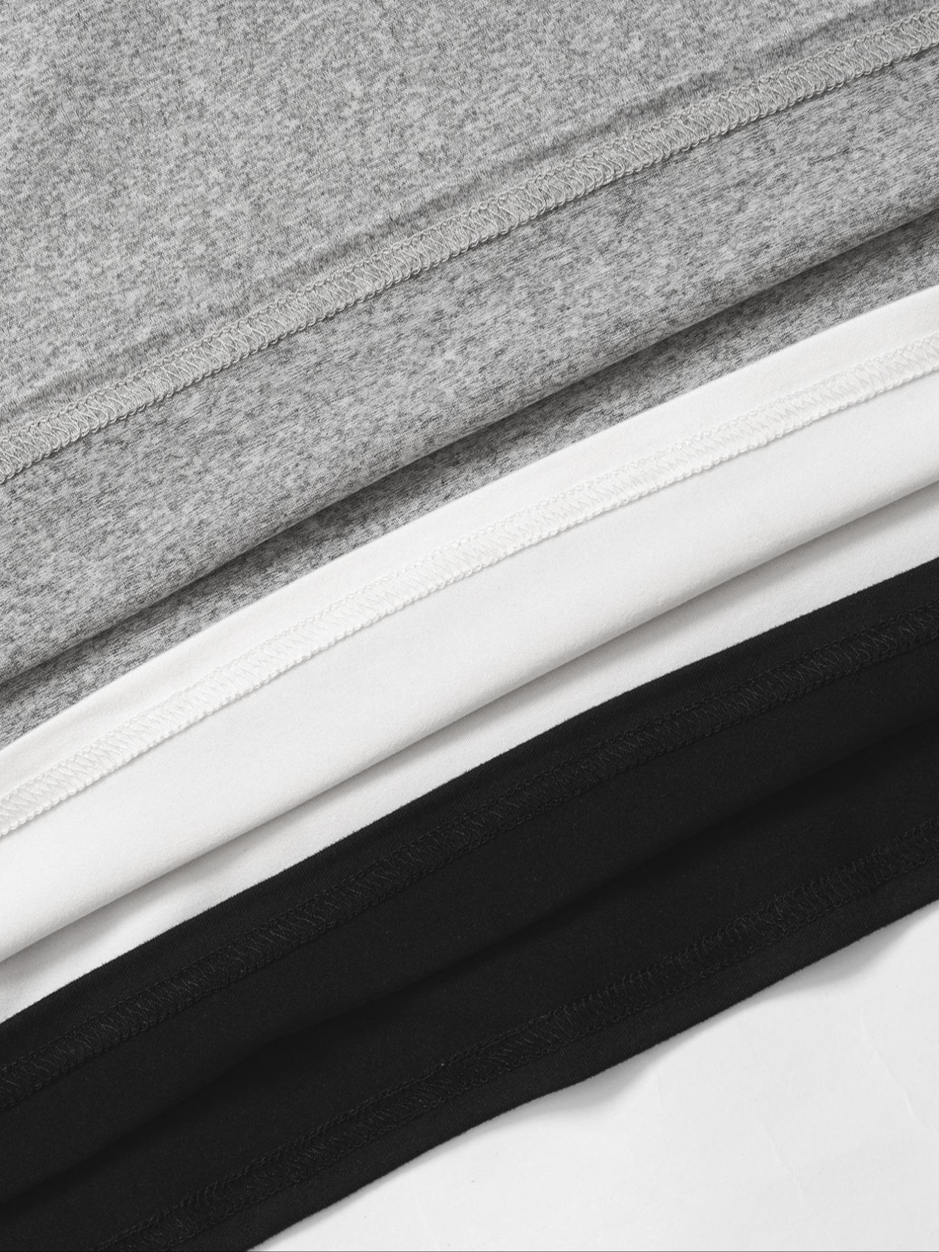 Women's Off-Shoulder Loose Casual Short Sleeve Knit T-Shirt Set of 3, Comfortable Summer Tops for Daily Wear, Stylish and Versatile