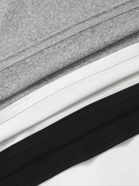 Women's Off-Shoulder Loose Casual Short Sleeve T-Shirt Set of 3, Comfortable Summer Tops for Daily Wear, Stylish and Versatile