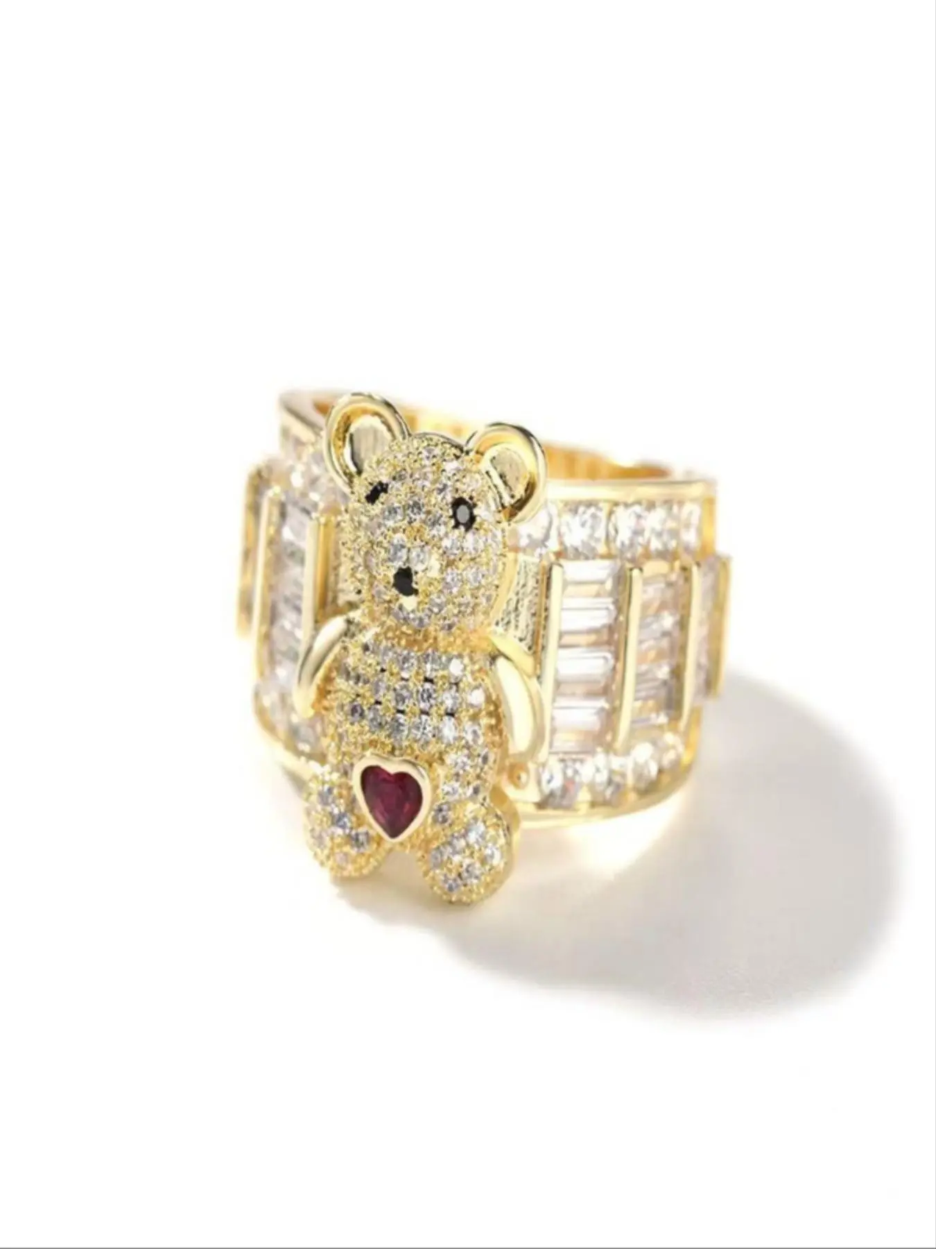 High-Quality Bear Ring, Adjustable Open Design, Durable and Fashionable Jewelry, Unisex Gift Choice, Perfect Accessory