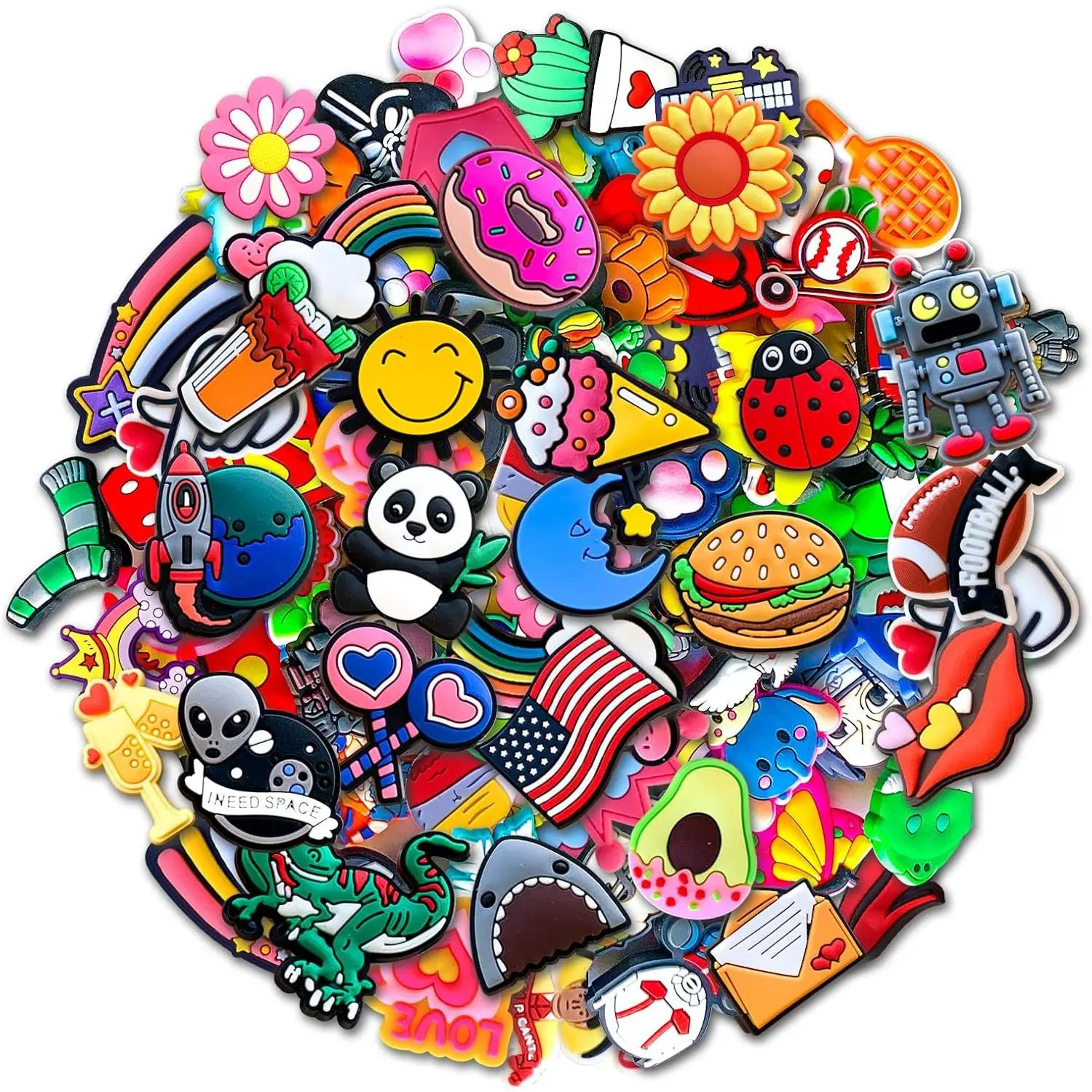 30 Pcs Cute Cartoon Shoe Charm Set, Random PVC Clog Decorations & Accessories for Kids and Adults, Party Favor Gifts, Footwear, Decorative Shoe Accessories, Shoe Charms Set