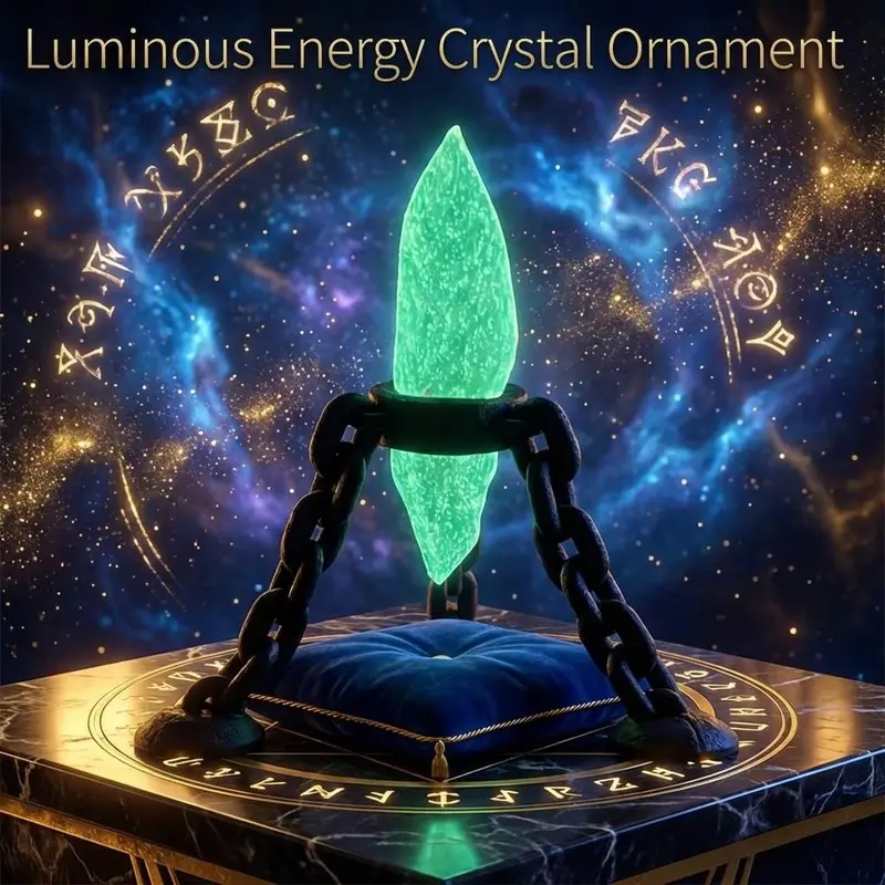 Glow in the Dark Energy Crystal Figurine, 3D Printed Luminous Crystal Ornament with Multi-Faceted Cut & Long-Lasting Glow Effect, Spiritual Decor for Desk/Nightstand/Entryway/Car Interior/Meditation Corner, Perfect Gift for Crystal Collectors & Glow