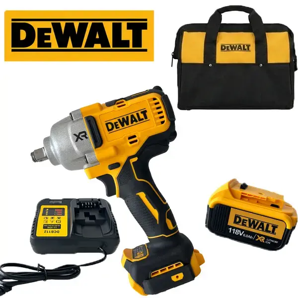 DEWALT DCF900 1/2 Inch High Torque Impact Wrench For Garage Use Vehicle Maintenance And Industrial Applications Featuring Powerful Fastening Performance Brushless Motor Variable Speed Control LED Light Compact Body And Durable Hog Ring Anvi