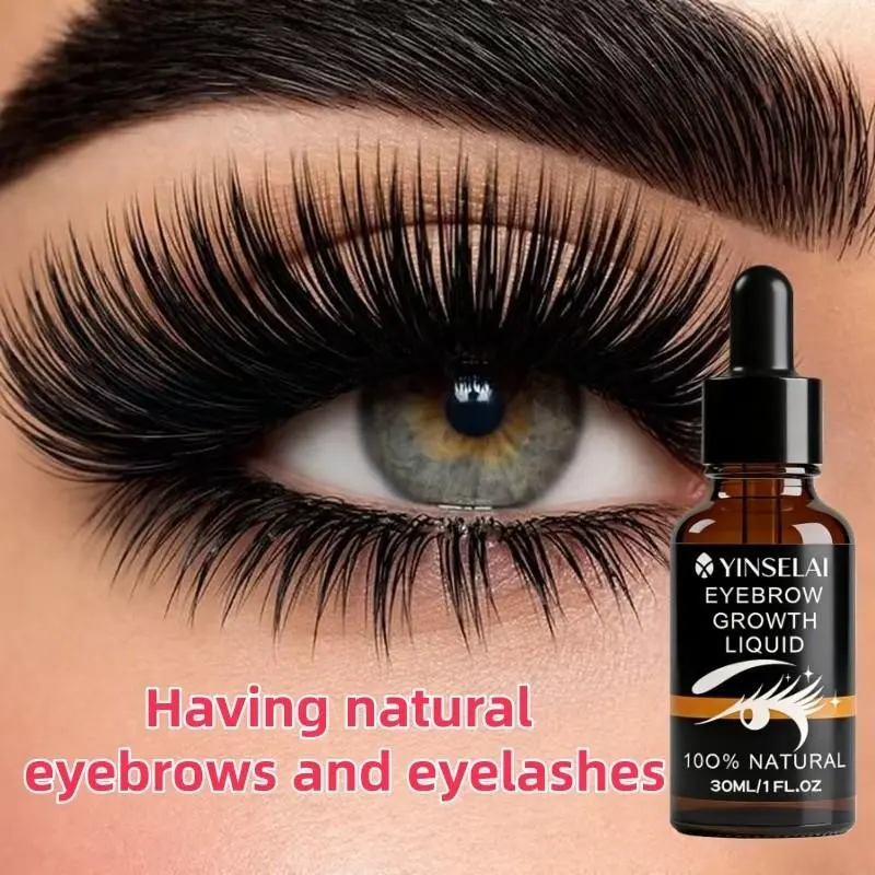 Brow Lash Essence 30ML, Natural Ingredients, Dropper Design, Nourishes Eyelashes and Brows, Repairs Split/dry/damaged Hair, Thickens and Curling