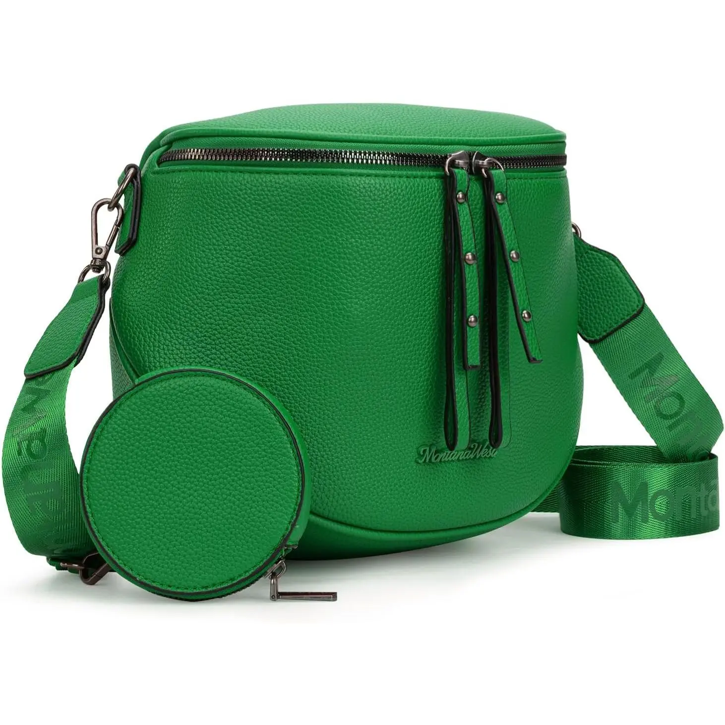 Montana West Crossbody Bag for Women, Large Bum Bag Purse Soft Vegan Leather Travel Fanny Pack with Coin Purse