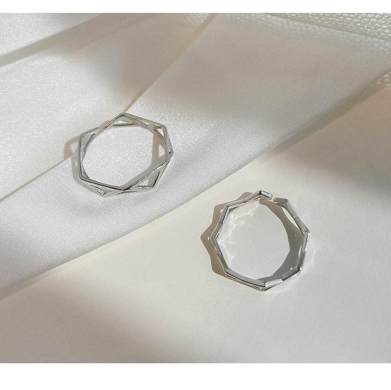 Chic Rhombus Cut Ring Stack| Trendy Index & Middle Finger Set