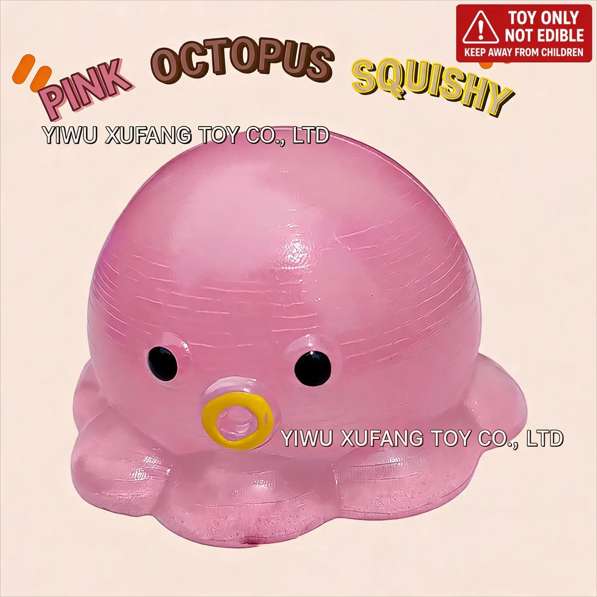 ✨Transparent TPR Octopus Squeeze Fidget Toy, Slow Rebound Relaxing Sensory Toy, Fun Bouncy DIY Octopus Squishy, Cute Octopus Squeeze Toy with Slow Rebound Feature, Moldable Marine Creature Shaped Stress Relief Tool, Perfect Relax Toy for Kids