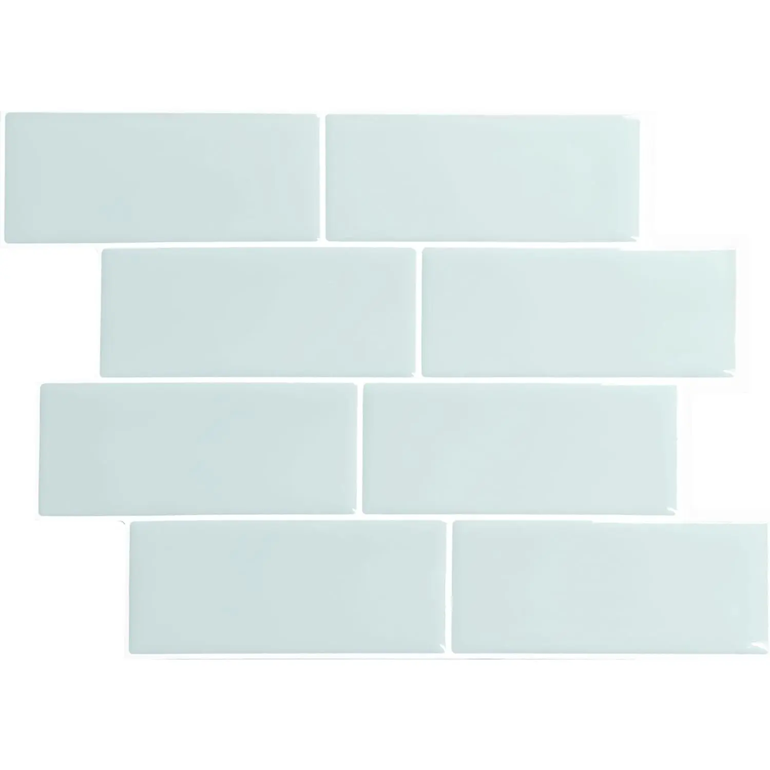 Peel and Stick backsplash, Subway Pale , 11.55"x8.38" | Pack of 5 (2.8 sq ft), Glossy, Heat/ Resistant, Low VOC, Kitchen/Bathroom, Renter Friendly,