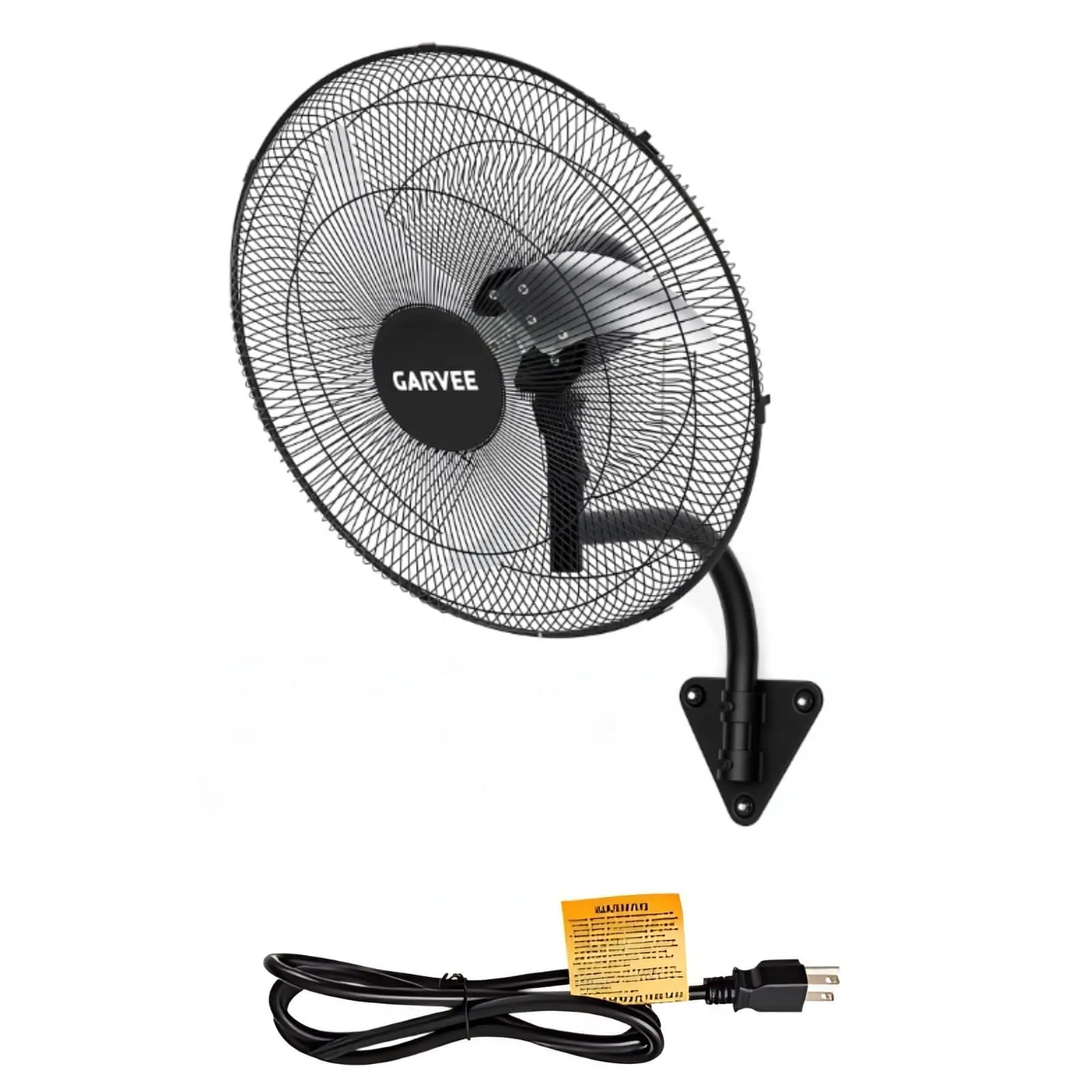 GARVEE 20 Inch High Velocity Oscillating Wall Mount Fan with 4800 CFM, 3 Speed Settings, 90° Swing & 30° Adjustable Tilt - Industrial Cooling Fan for Garage, Workshop, Greenhouse, Patio, and Home Use