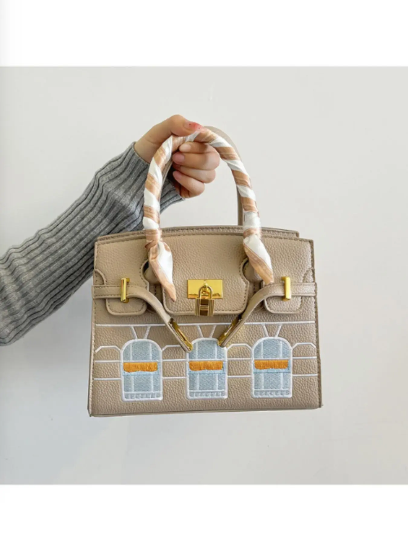 2026 New Women's Small House Platinum Bag Kelly Style Handbag Genuine Leather Shoulder Bag High Quality Cowhide Fashion Crossbody Bag