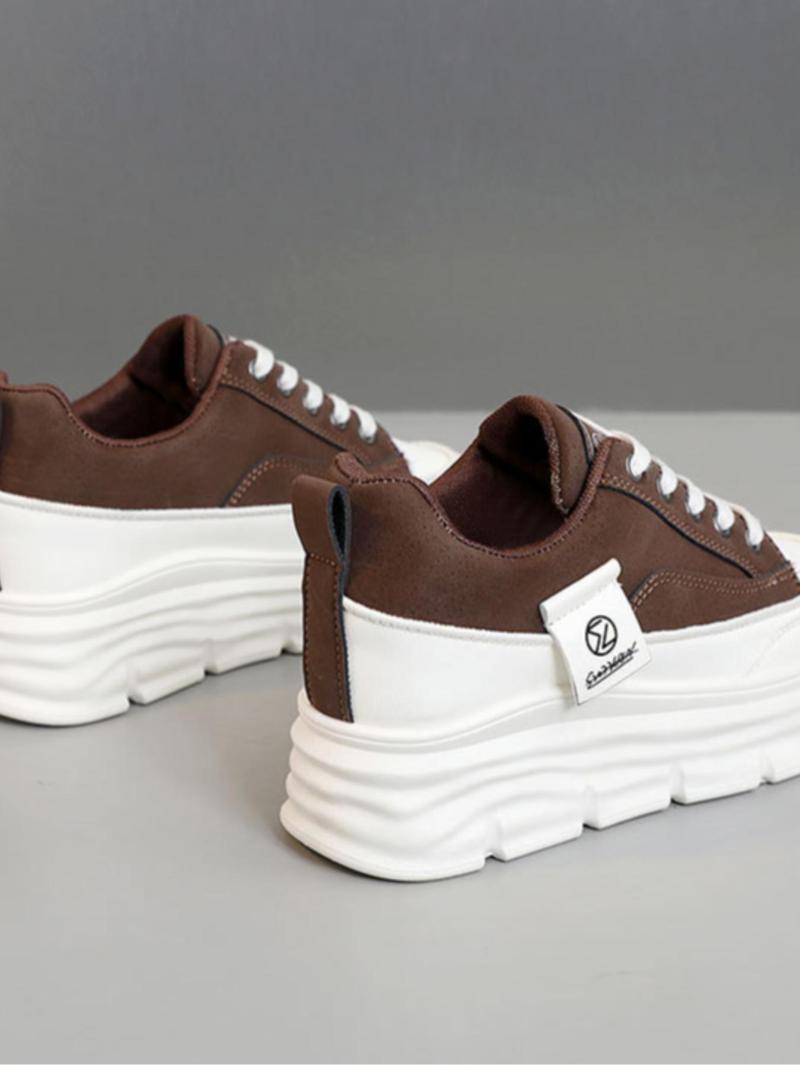 Women's Fashionable Low Top Platform Sneakers, Casual Comfortable Breathable Sports Shoes, All-match Round Toe Shoes for Daily Wear Casual Sneakers Sneaker Shoes