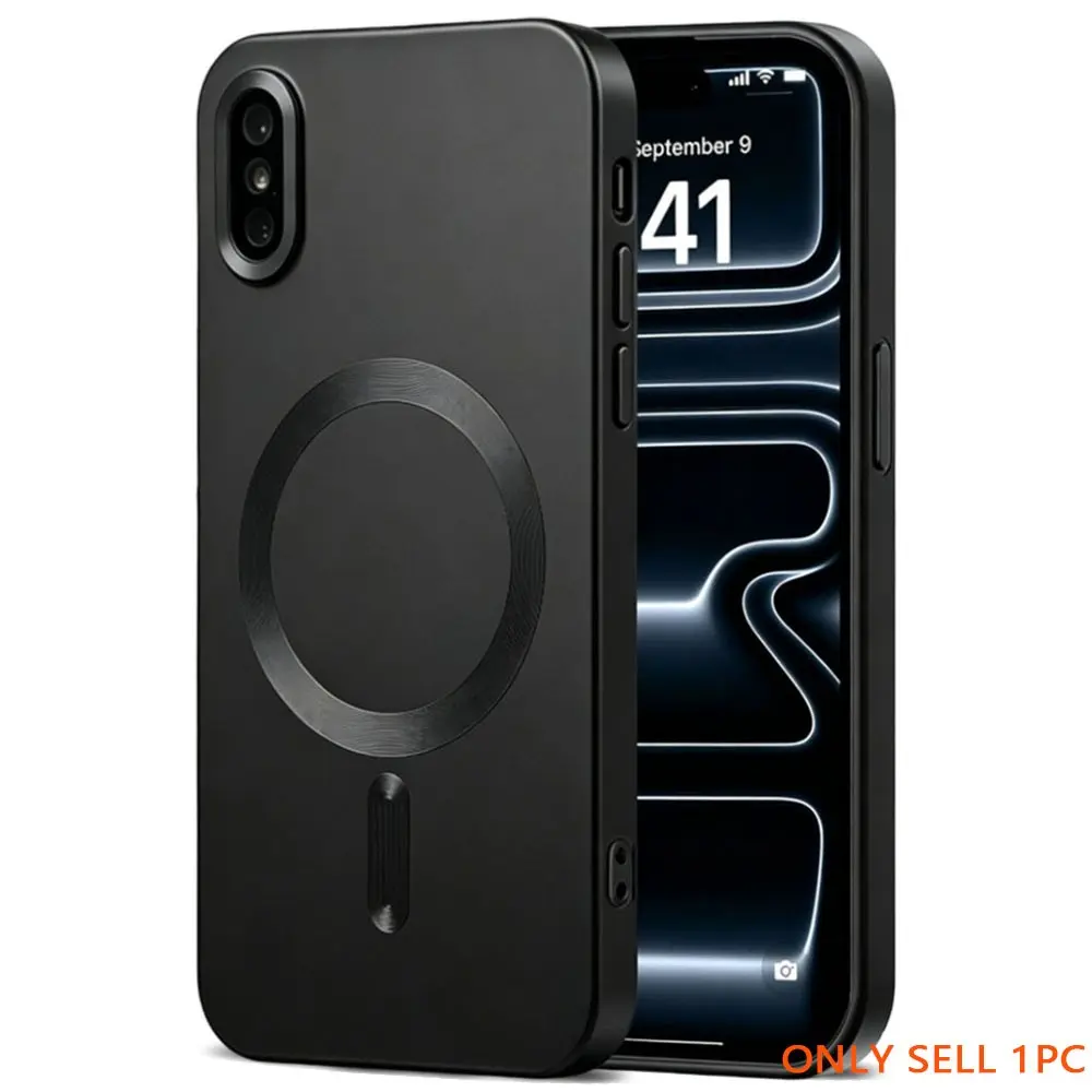 Magnetic for iPhone X XS XR XS MAX Case Full Camera Protection Cute Slim Shockproof Matte Metallic Phone Protective Case Protective Cellphone Casing Mobile Phone Cover
