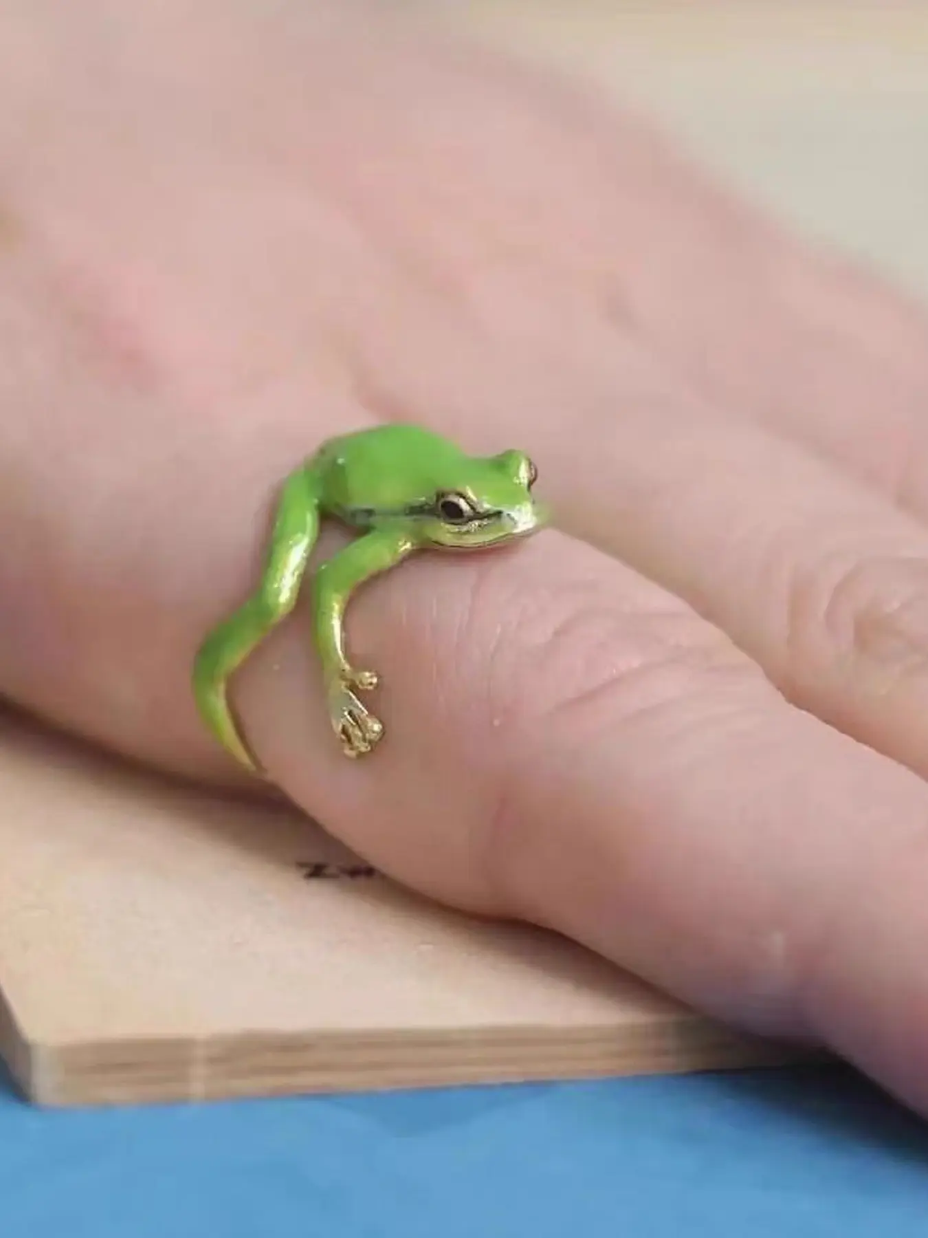 Unique Frog Ring, Adjustable Open Design, Cute Cartoon Style, Fashionable Jewelry Accessory, Perfect Gift Idea, Open Adjustable Rings