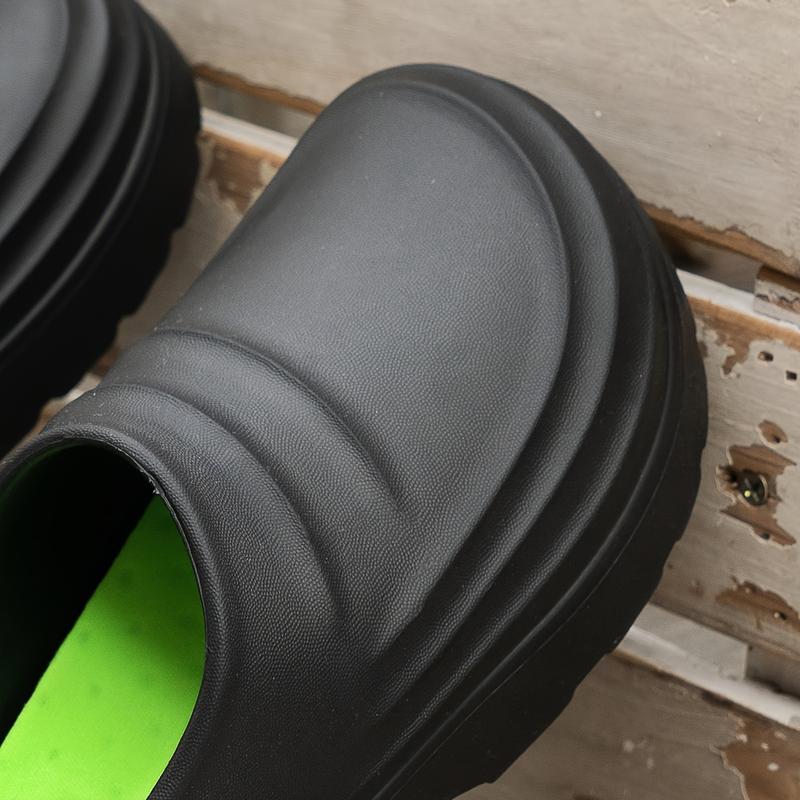 Solid Color Waterproof Chef Clogs, Slip On Lightweight Soft Sole Casual Slides, Closed Toe EVA Non-slip Slides