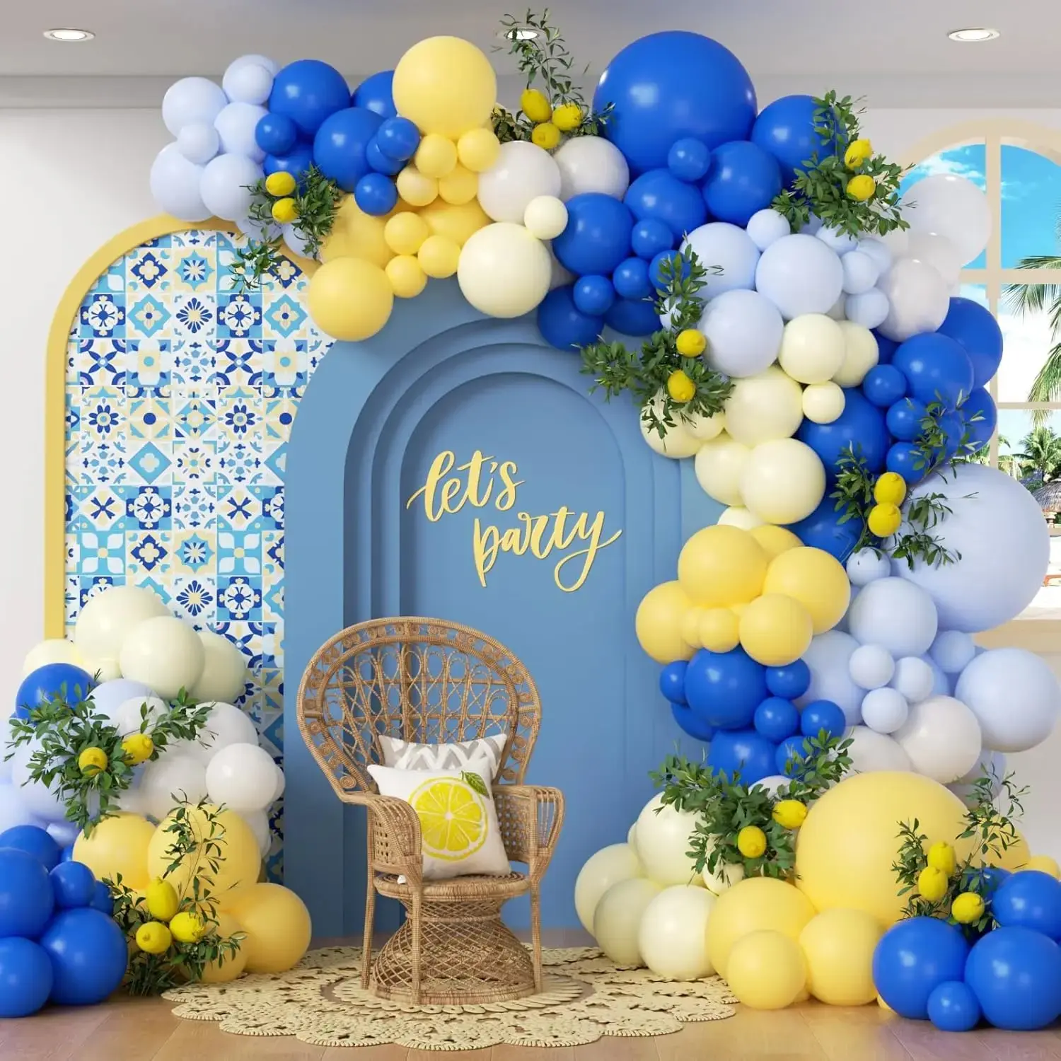 116pcs Blue Latex Balloons Set, Perfect for Birthday Parties, Sports Events, Baby Showers, Balloon Backdrop, Photo Background Decoration
