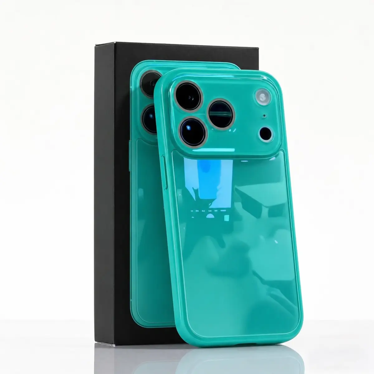 Macaron Crystal Glass Phone Case for iPhone Series (17/16/15/14/13/12/11 Pro Max, 17 Pro), Multi-Model Mobile Phone Accessories, Full-Cover Lens Protection, Minimalist Premium Protective Case, Fits iOS