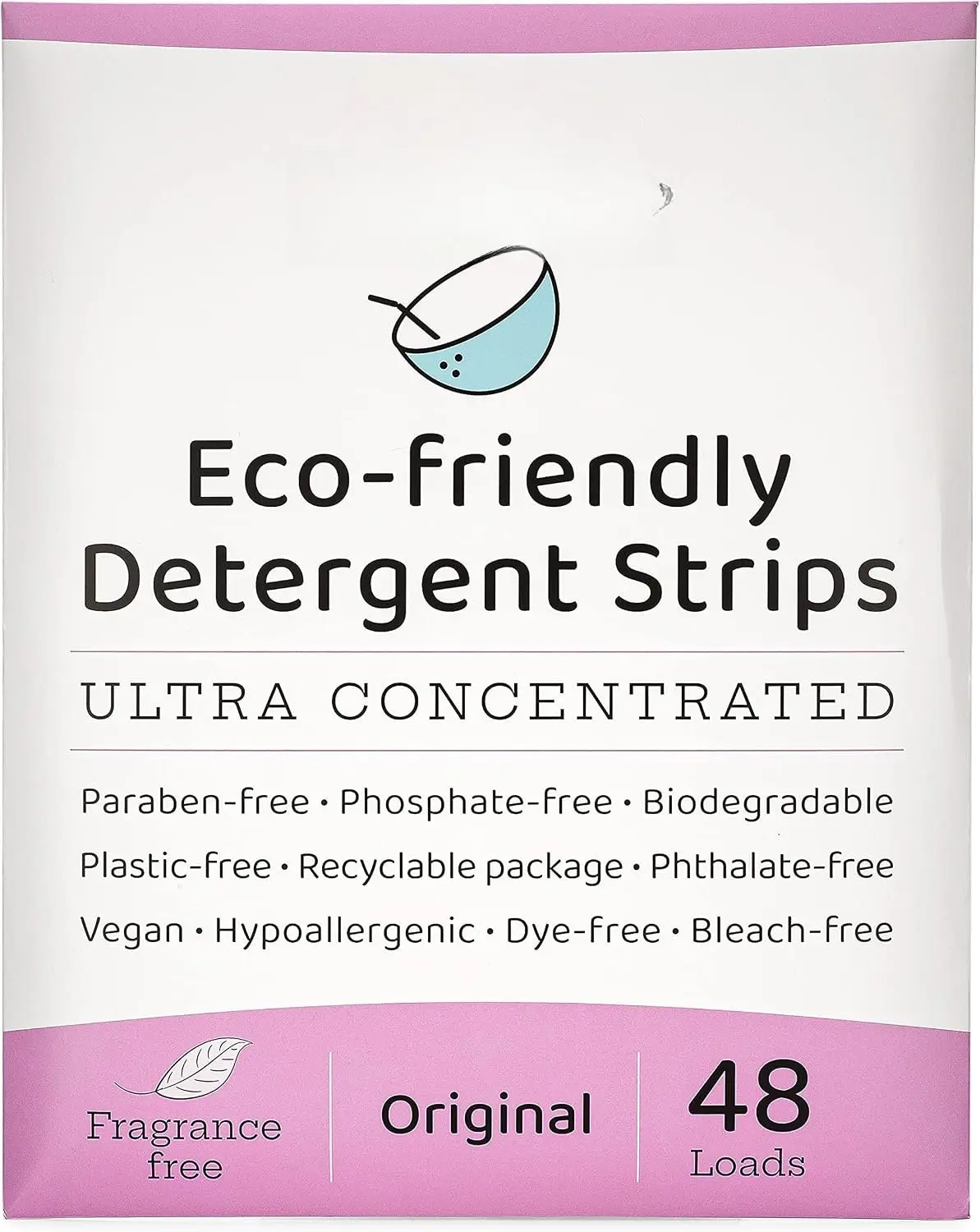 ,   Laundry Detergent Strips -  Free, Unscented, Ultra Concentrated, Earth Friendly No Plastic - Lightweight and  For , Dorms, Travel, Camping