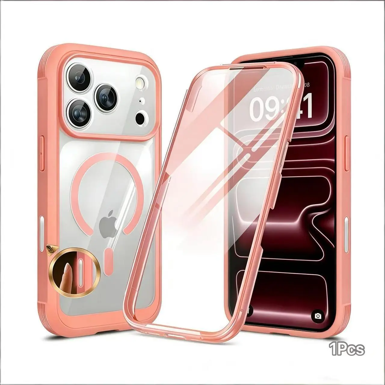iPhone 17 Pro Max/16 Plus/15/14/13/12/11 Case, 360° Full Protection, Screen Protector, Magsafe Magnetic, Anti-Drop, Customized Phone Cover, Magsafe Shockproof Cover