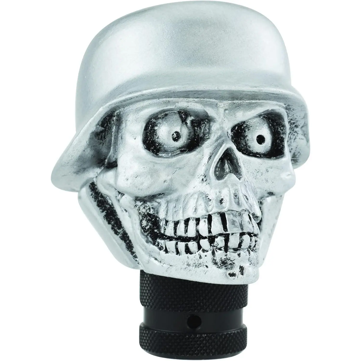 Skull Resin Gear Handle Stick Knob Heavy Shiny Car Shifter Lever Head for Most Manual Automotive Vehicles (Silver),pedal,,running,board,degree,rotation,wheel,paddle,trim,cover