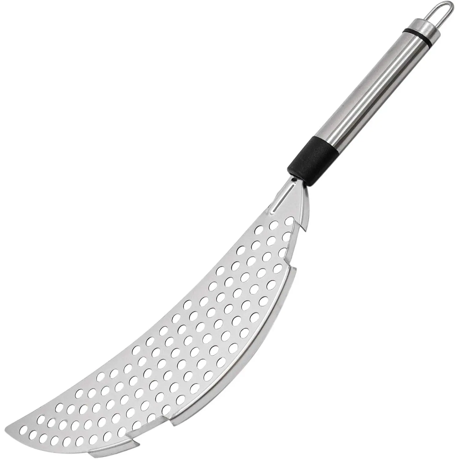 ,  Handheld Stainless Steel Pasta Strainer Insert Drainer for Different Pot Pan Kitchen Tools (1 Pack, with Handle)